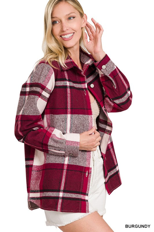 Yarn Plaid Shacket