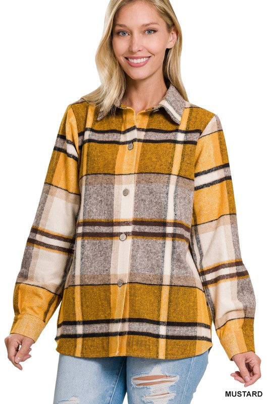 Yarn Plaid Shacket