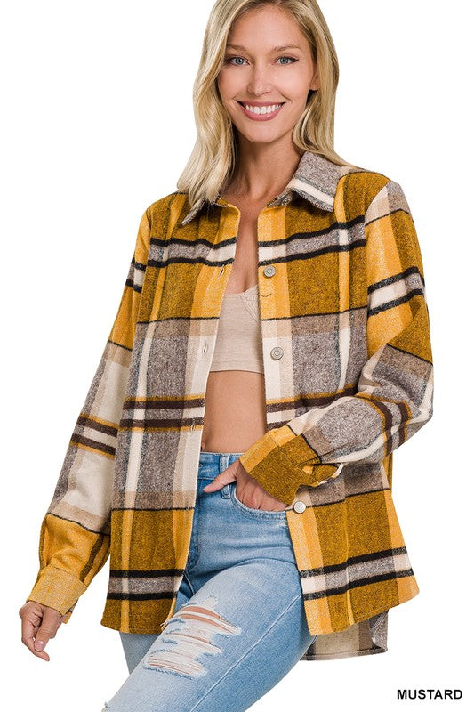 Yarn Plaid Shacket