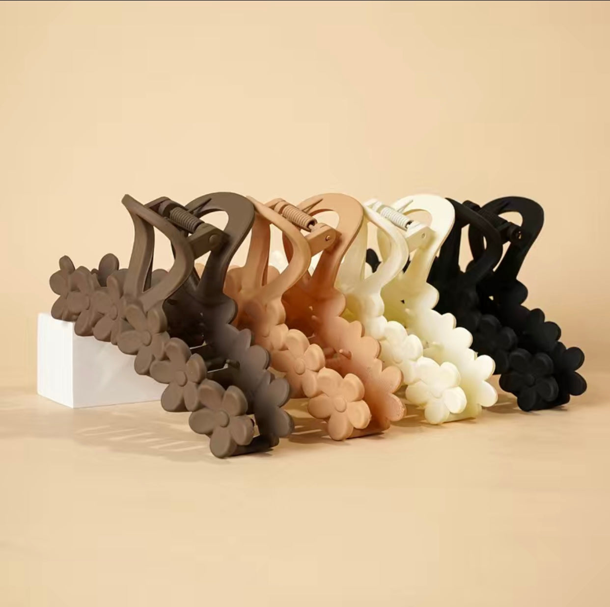 Vibrant Flower Hair Claw Clips