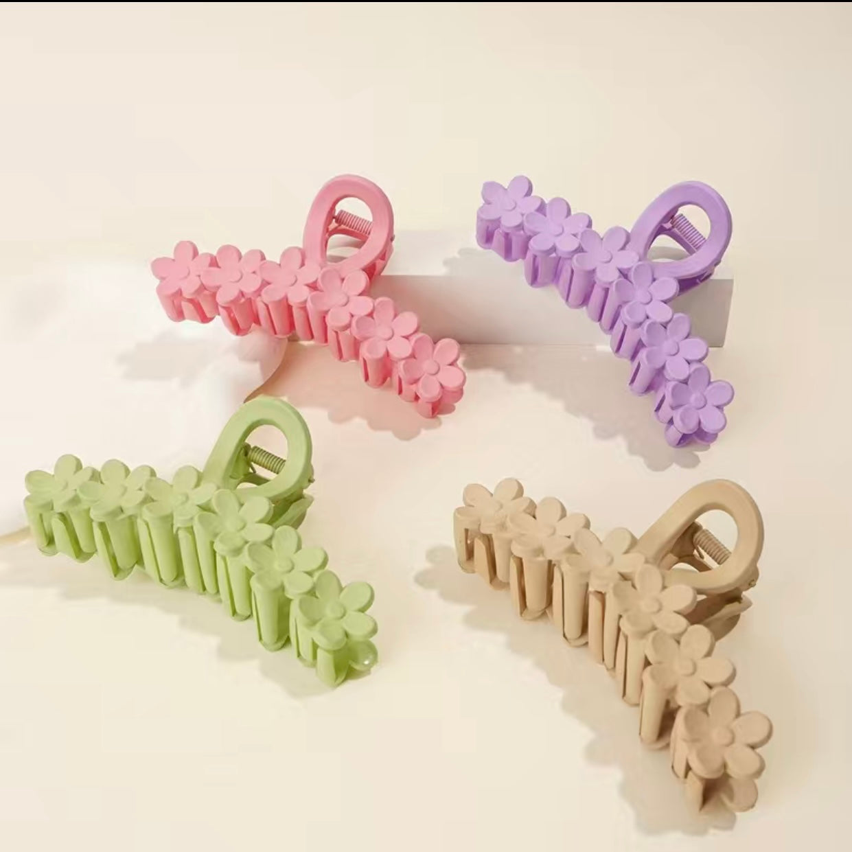 Vibrant Flower Hair Claw Clips