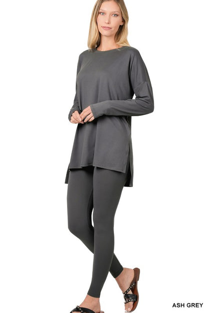 BRUSHED MICROFIBER LOUNGEWEAR SET