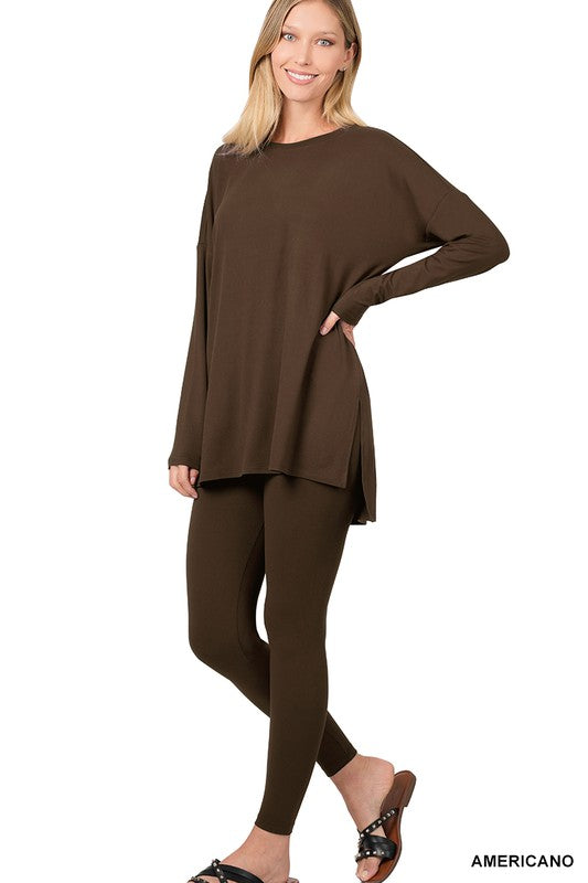 BRUSHED MICROFIBER LOUNGEWEAR SET