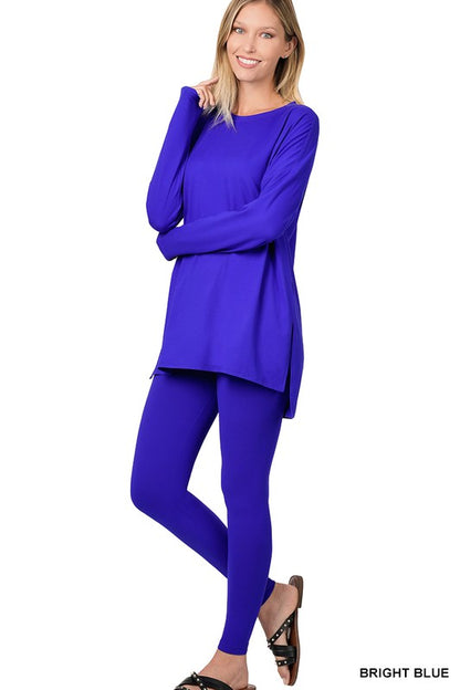 BRUSHED MICROFIBER LOUNGEWEAR SET