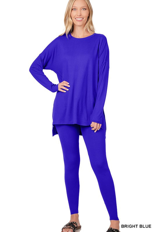 BRUSHED MICROFIBER LOUNGEWEAR SET