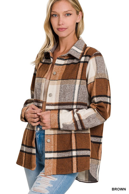 Yarn Plaid Shacket