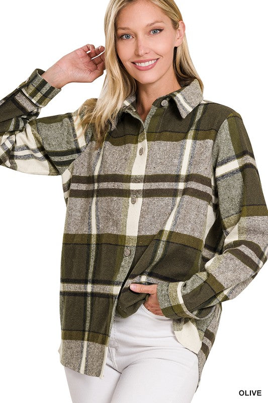 Yarn Plaid Shacket