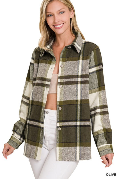 Yarn Plaid Shacket