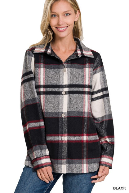 Yarn Plaid Shacket