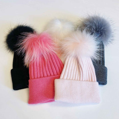 Pure Angora Genuine Fur Luxe Beanie