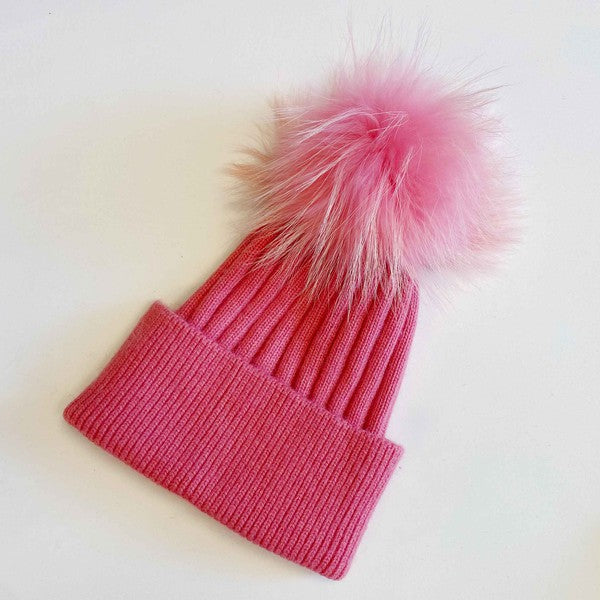 Pure Angora Genuine Fur Luxe Beanie