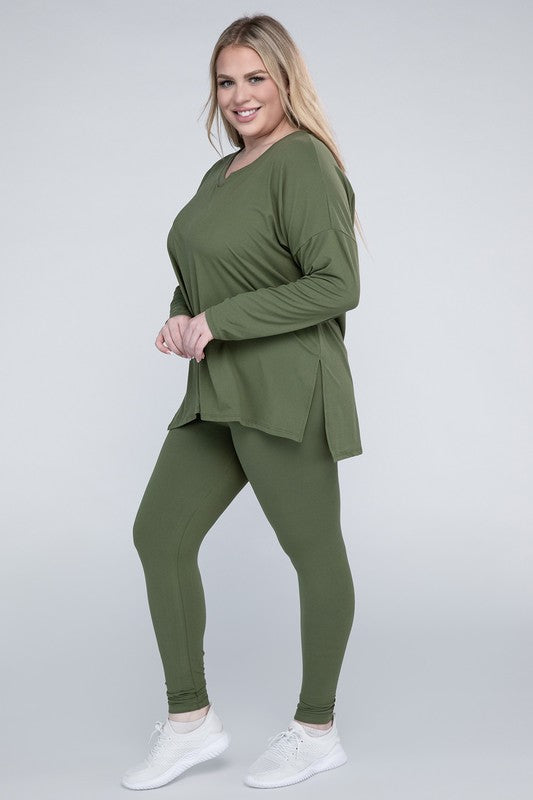 Plus Comfy  Microfiber Loungewear Set