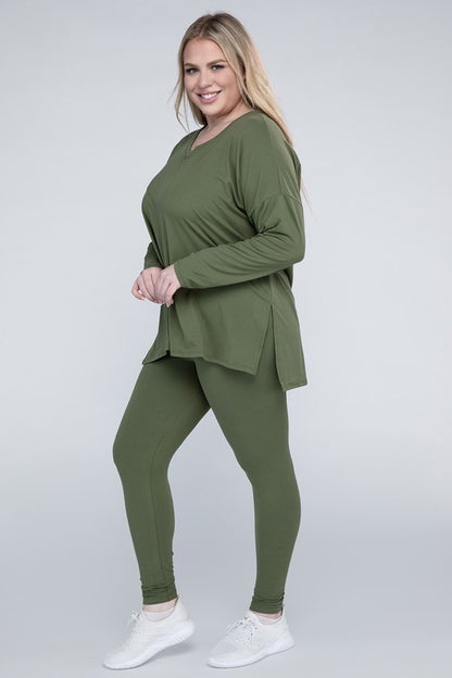 Plus Comfy  Microfiber Loungewear Set