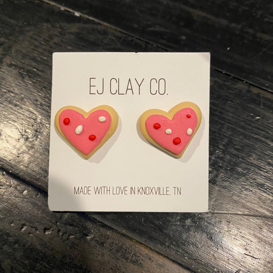 Valentines Day Earrings- lips & cookie