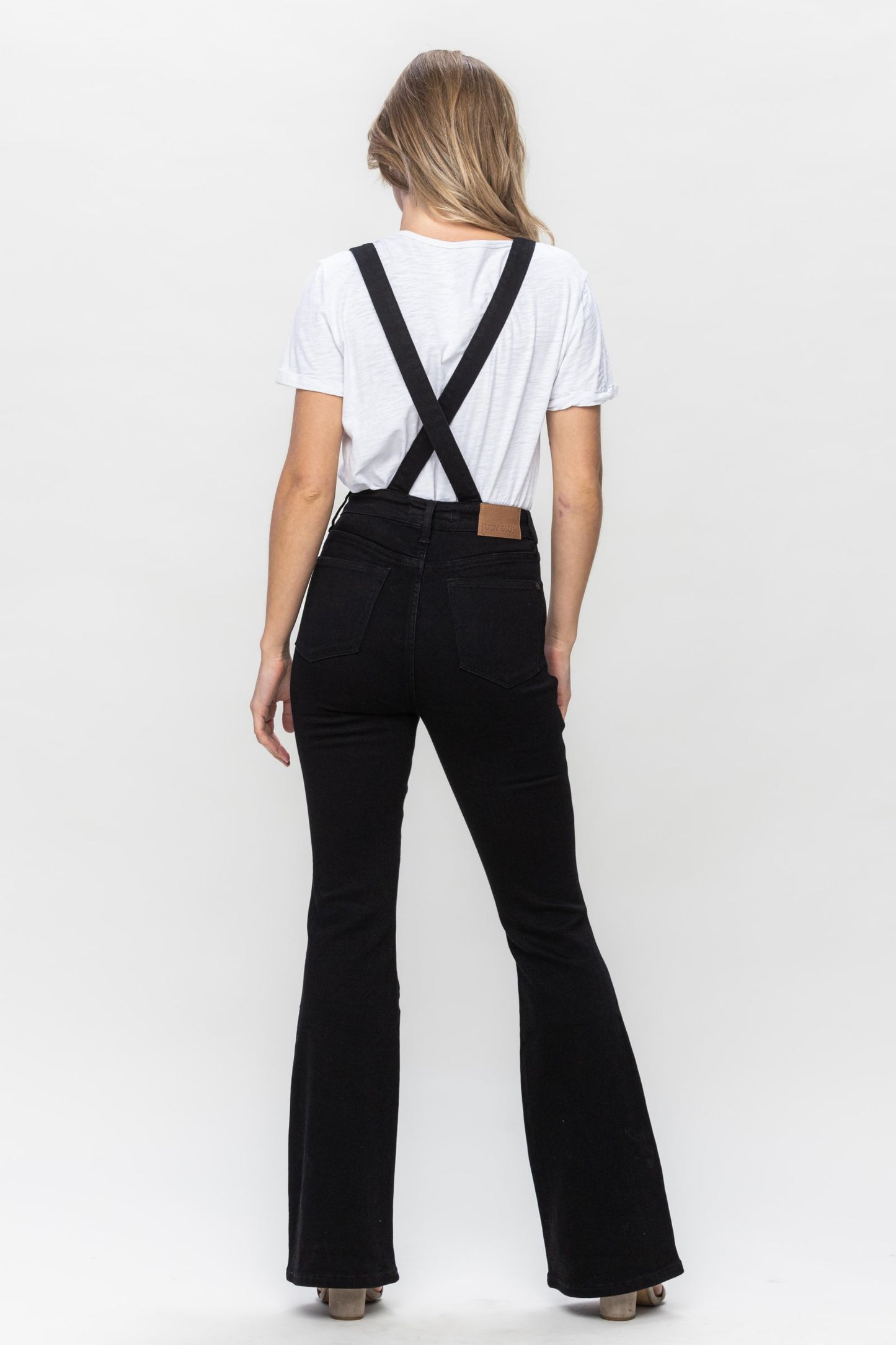 Throw Back 90's Tummy Control Judy Blue Overall- Black