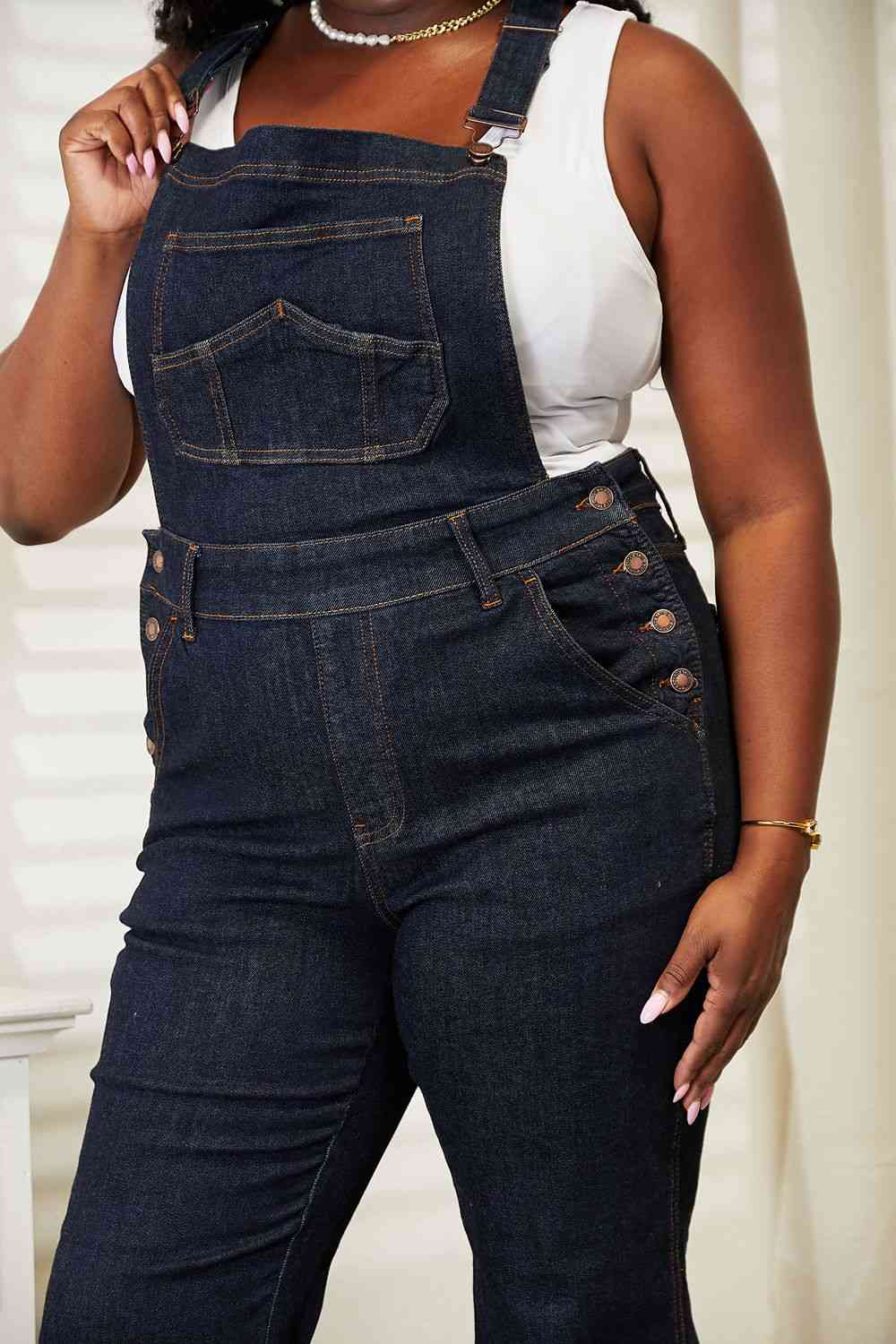 Judy Blue Full Size High Waist Classic Denim Overalls